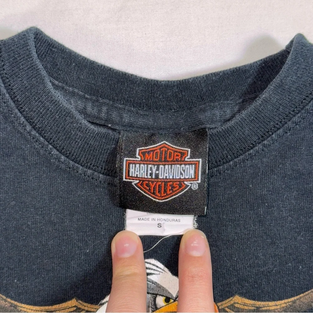 Harley-Davidson Kids Black Live To Play Eagle Graphic T-Shirt Size Small - Picture 2 of 4